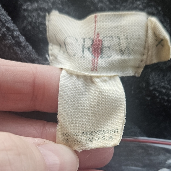 J. CREW Men's Gray Buttoned Polo Fleece Pullover Cuffed Jacket Size: X-Small - Picture 6 of 6